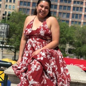 Free People Tie back Maxi Dress - Sz L